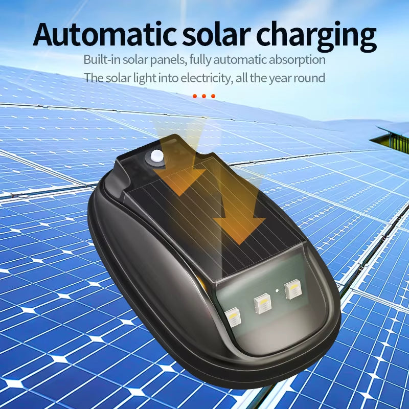 Vibrant RGB LED Strobe Lights - Solar Powered Warning Lights for Cars, Motorcycles, and Aircrafts